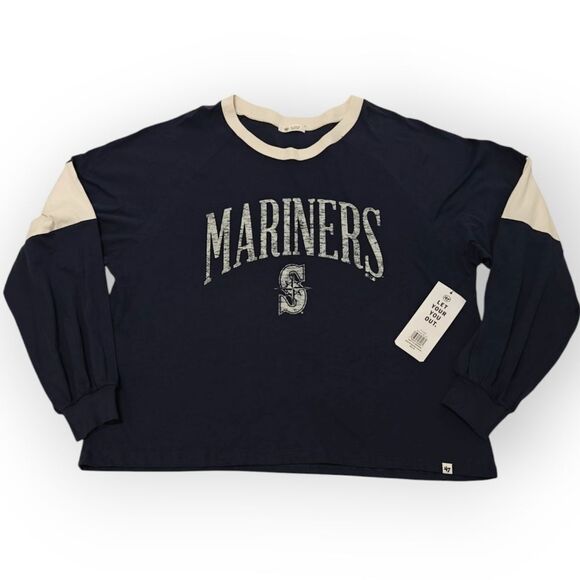 NWT 47 Brand Blue and Cream Mariners Cotton Jersey Sz XL - Picture 2 of 7